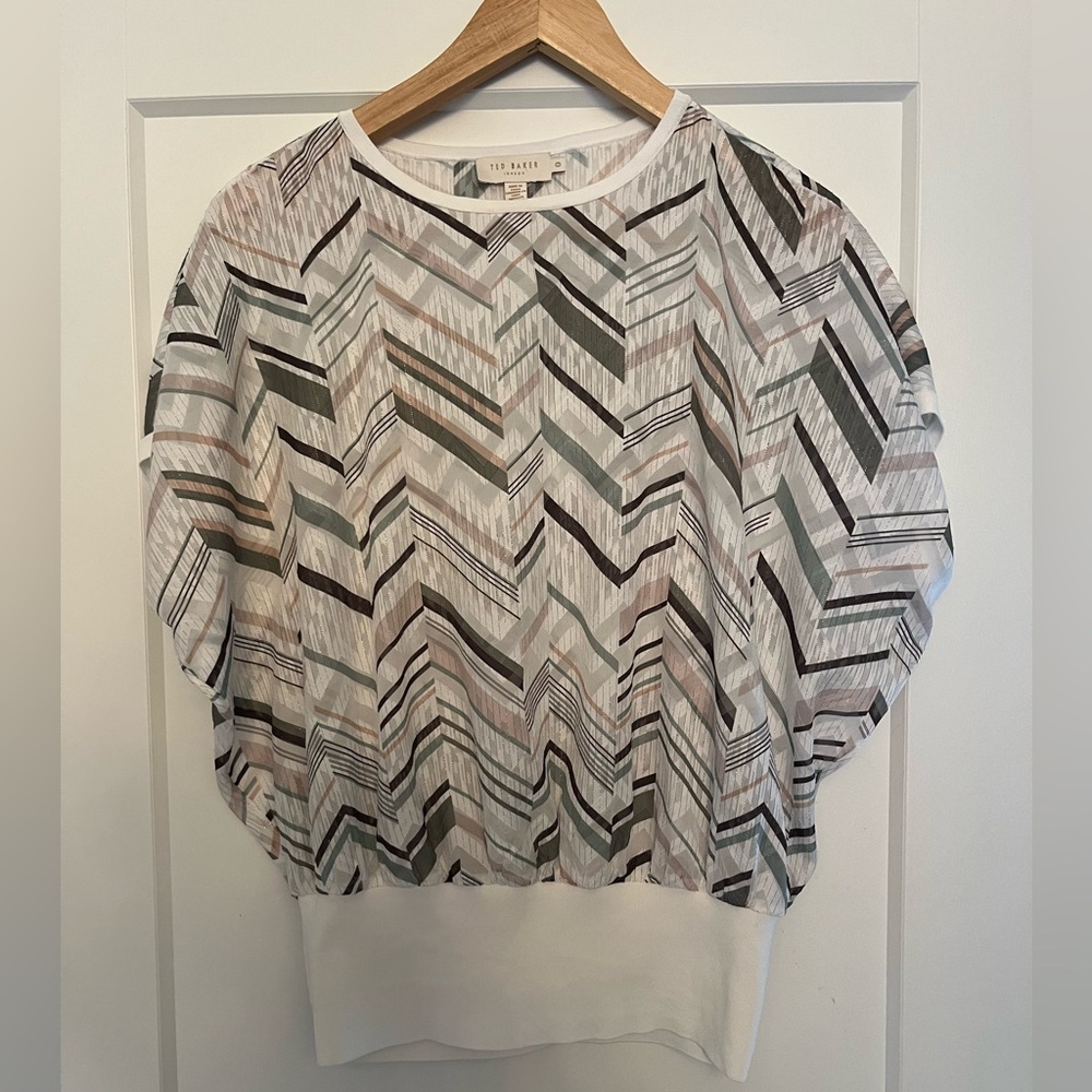 NWOT Ted Baker Vilanta Everglade Burnout  Top Sweater Pullover Bohemian - Picture 4 of 10